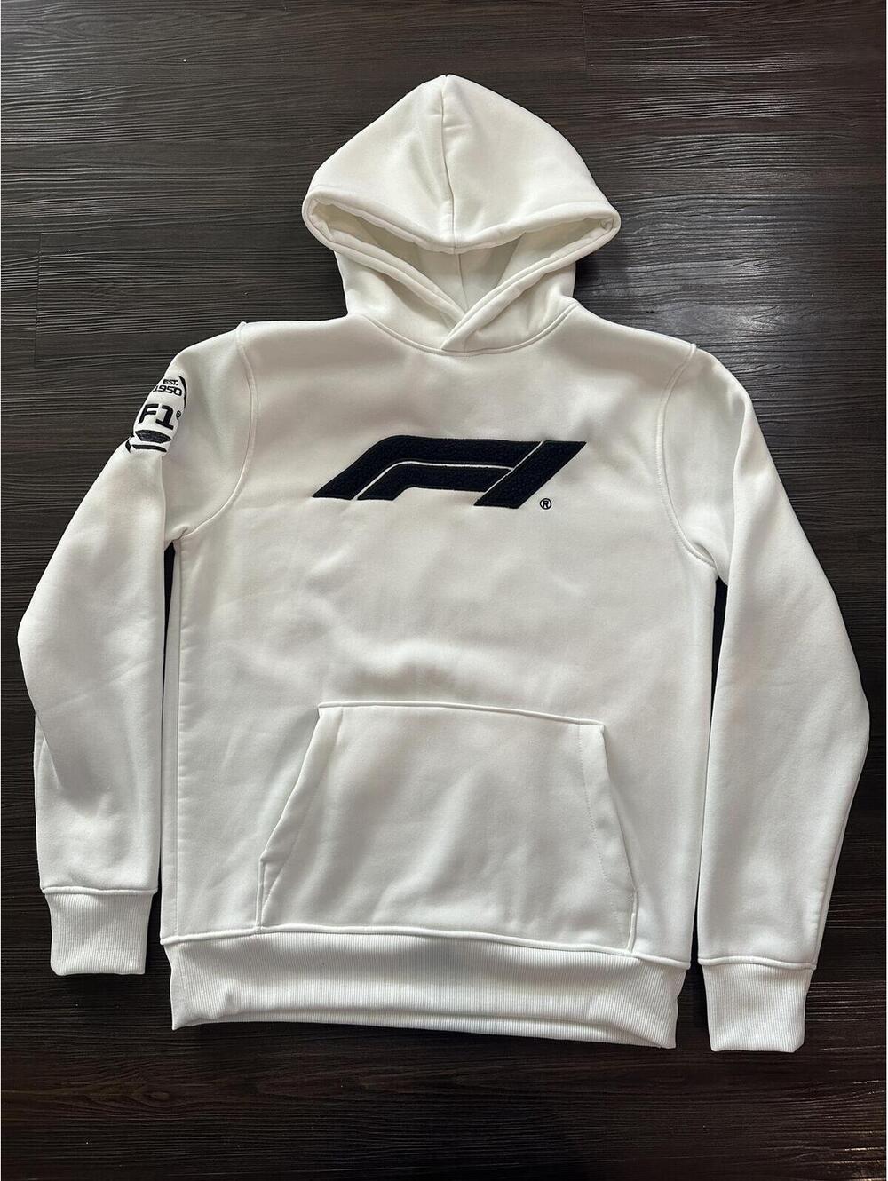 Official authentic F1 racing hoodie size medium cream white